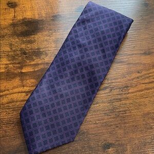 Burberry TIE Dark Purple Diamond Pattern Tie